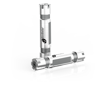 CS-16-220-075D: ER16 Dbl-End Collet Sleeve Ø22 x75mm Shank w/Flat, Thru, No Stop, Mini-Nut