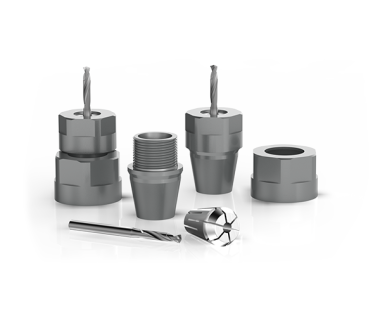 CQS-AS16-11B: ER16-ER11 Quick Change Assy w/ M22x1.5 middle nut, M13x.75 collet nut