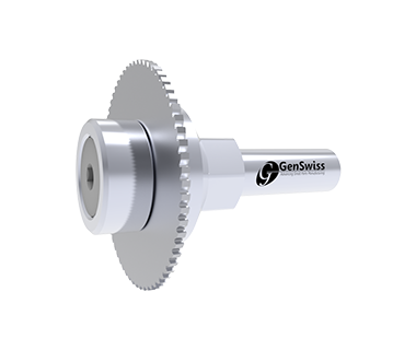 SAF-050010-503809-M4F: Prec. Metric Saw Arbor w/5 x 1mm Hub, 5x38mm Shank, Ø9 FLG, Ø9x3.2 CLP