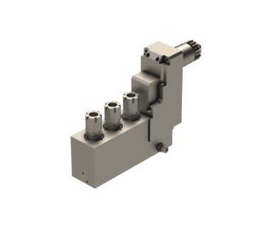 CIT-GSE-1510-IK: 90° 3 Spdl Drill/Mill A320/D25/L32/L220/M32, ER16, i/o 1:1, Int. Coolant 80