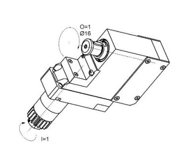CIT-BSP517: Polygon Spdl For A20/A32/L32/L220, Arbor: Ø16mm, Cutter Ø72 x 15 Max, i/o 1:1, Pos.T09