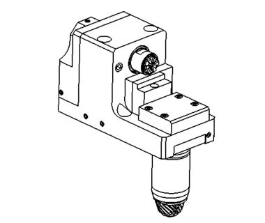 CIT-KSE307-IK: 90° Deep Drill Spdl M20/32, ER11, i/o 1:1, Int Coolant 120 Bar Max, Drill Depth 53mm