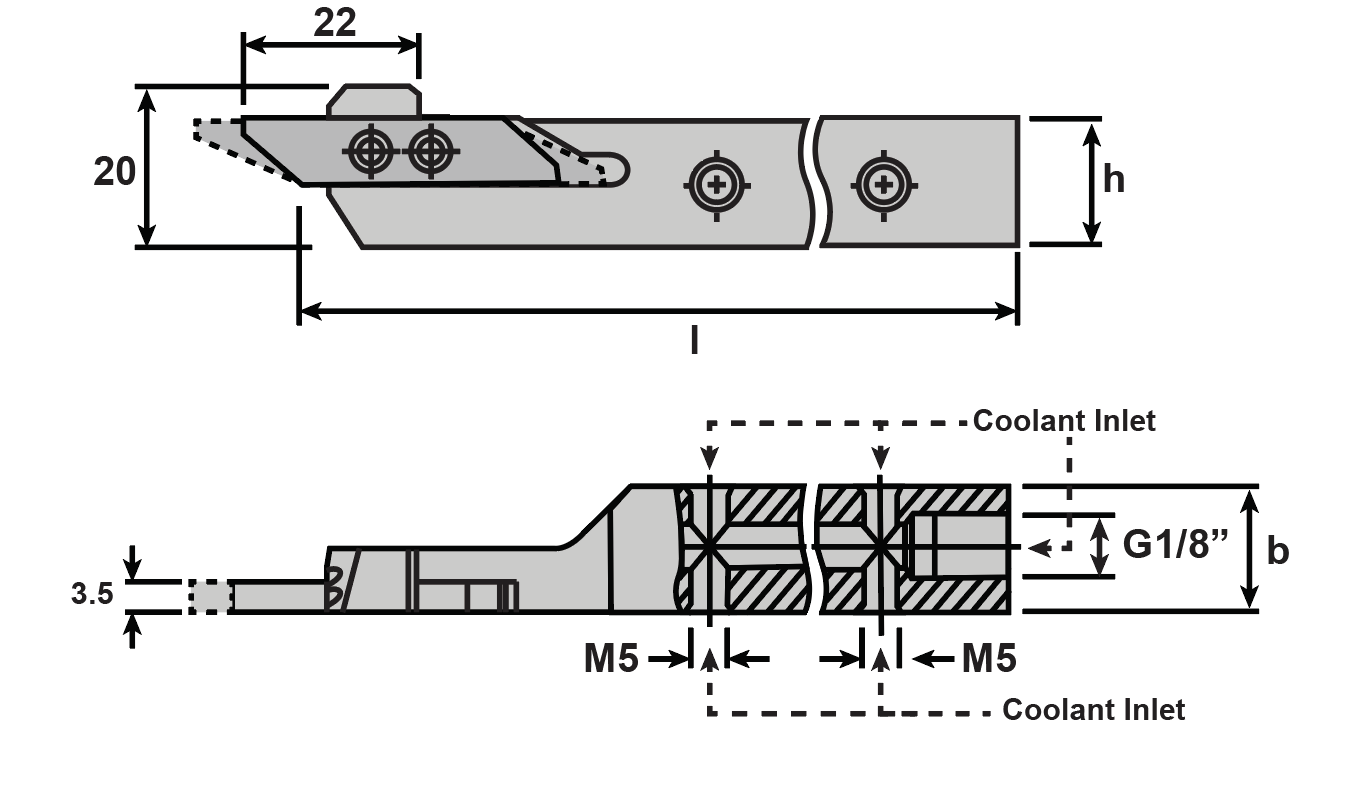 Offset Shank Insert Holders Diagram