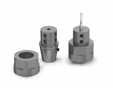 CQS-SH16-12501: ER16 w/ 1/8'' Bore - Boring Adaptor w/ M19 x 1mm Nut and Locator Pin