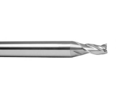 Fullerton Tool 39127 1/2 Diameter x 1/2 Shank x 1 LOC x 3 OAL 1 Flute Uncoated Solid Carbide Square End Mill