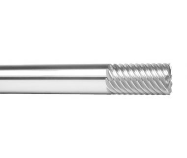 TE-113-0-3: 3mm  5FL Carbide E/M, 12mm LOC, 6mm Shank, 51mm OAL