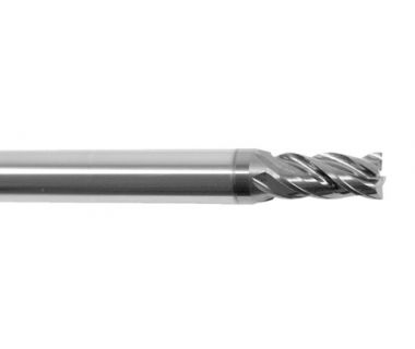 TE-1620-1.5: 1.5mm 4 Fl Carbide, Variable Helix & Pitch End Mill, 3mm LOC, 6mm Shank, 51mm OAL