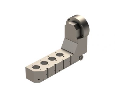 CIT-MEU208-MHF: 4 Position High Frequency Spindle Holder For M5-32, Ø20m,Int Coolant Del 10 Bar