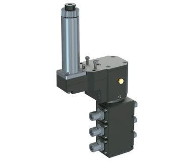 HAN-HSE3010-180A 3-spindle double drilling/milling unit ER11/ER8, Angle adj. ±180°